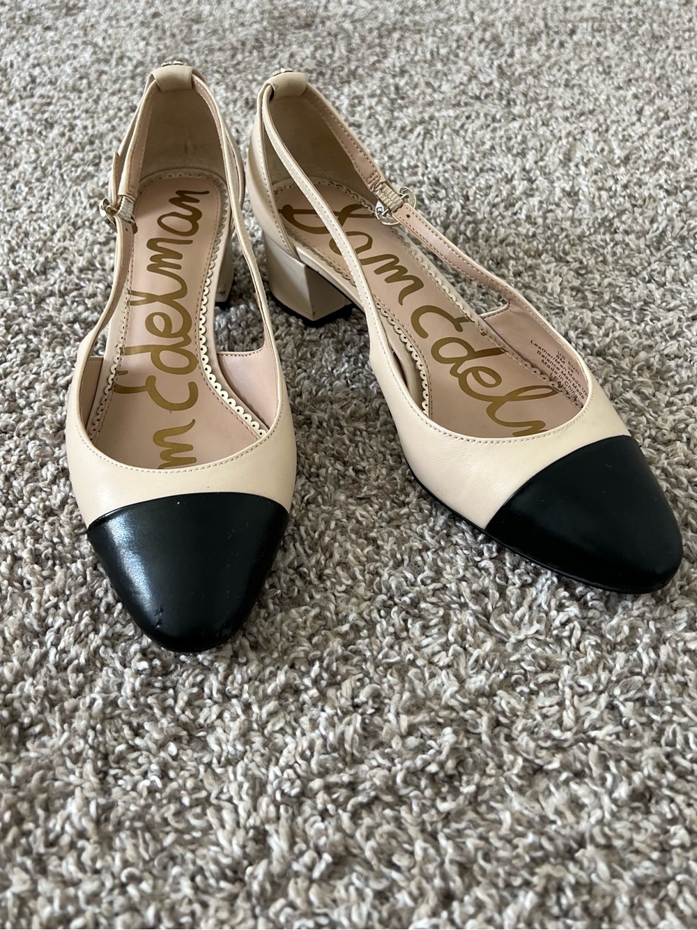 Sam Edelman Cap Toe Block Heel Size 8